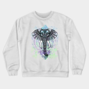 Decorated African Elephant Crewneck Sweatshirt